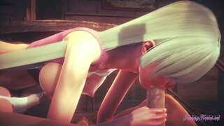 Nanatsu nav Taizai Hentai - Elizabete sūkāt un iekļuva